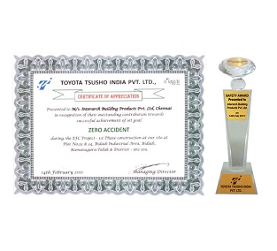 Award presented for zero accident